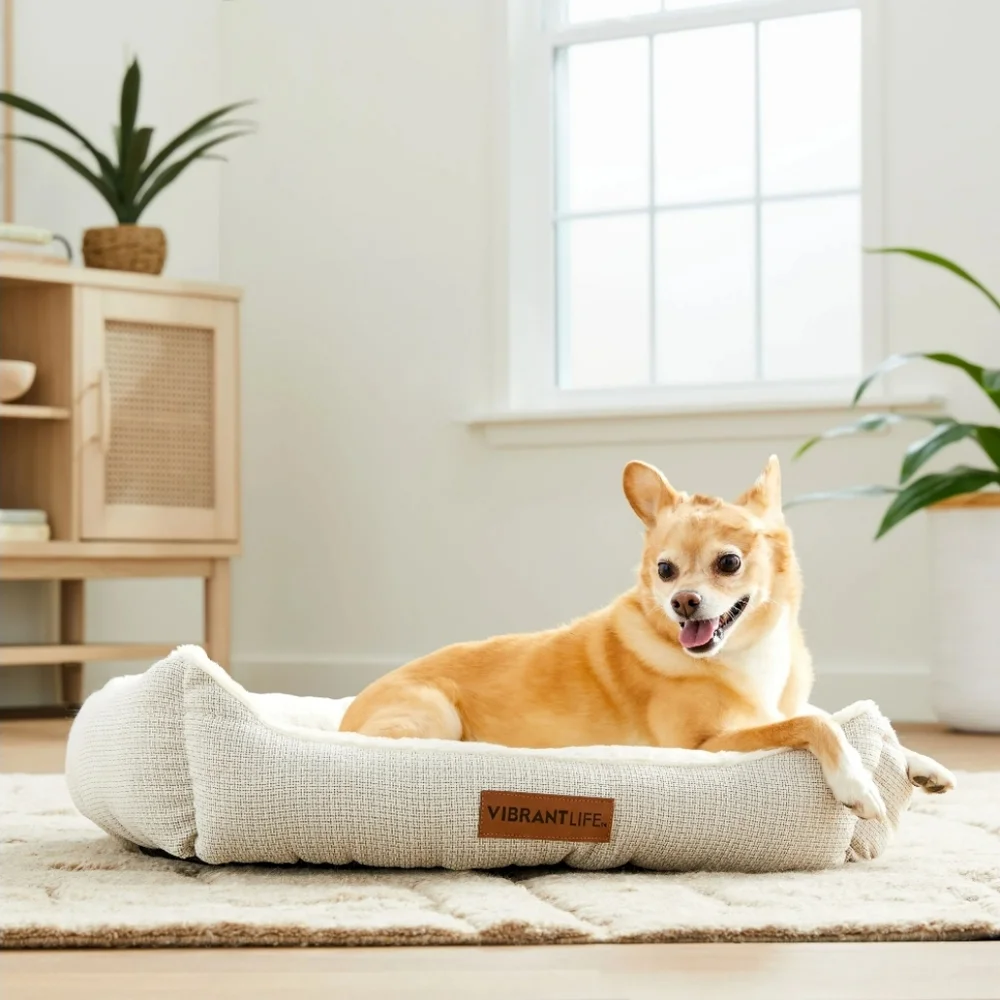 Vibrant Life Cream Pet Bed